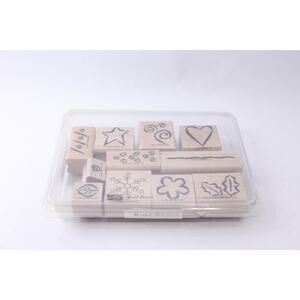 Bold Basics, Stamp Set, Star, Heart, Flower, Snowflake, 2002, Stampin' Up